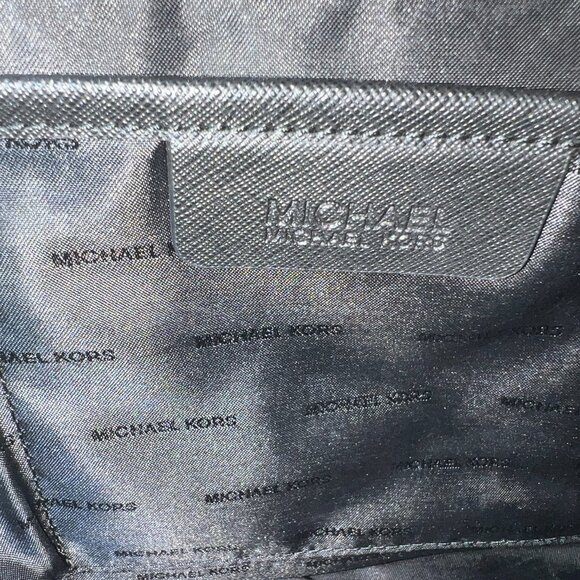 Authentic Michael Kors Jet Set Travel Saffiano Leather Top-Zip Tote Bag Black - Picture 11 of 15